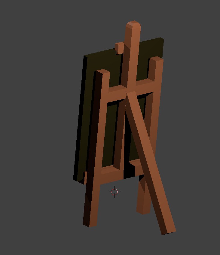 Low Poly Cartoony Mobile Friendly Canvas Easel for Painting preview image 2